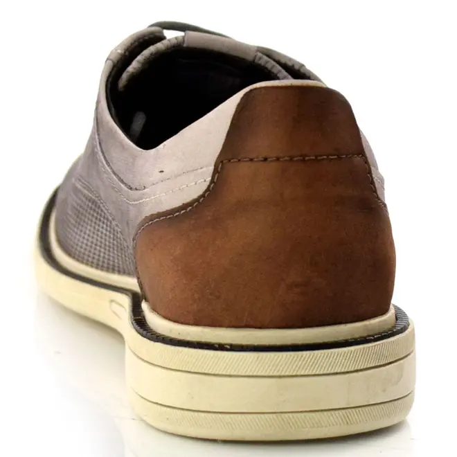 Sapato Social Masculino de Couro Bay Cinza 273104