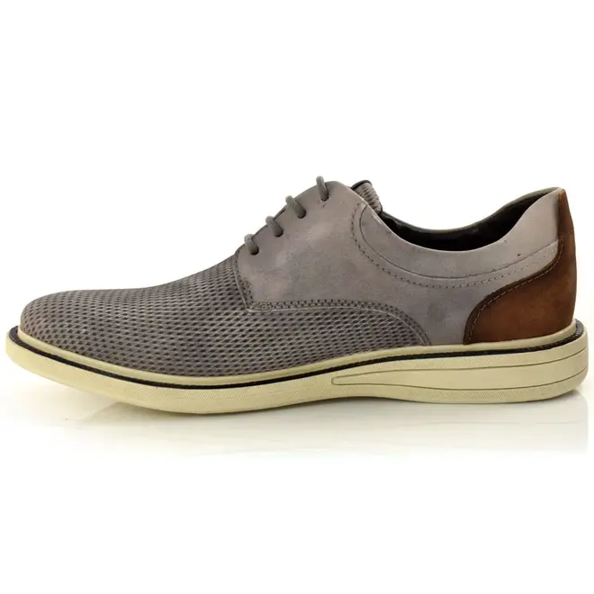 Sapato Social Masculino de Couro Bay Cinza 273104