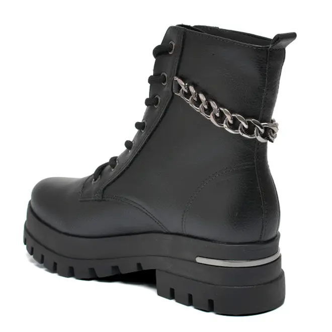 Coturno com Corrente Feminino Via Marte Preto 007-009-01