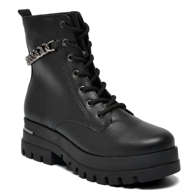 Coturno com Corrente Feminino Via Marte Preto 007-009-01