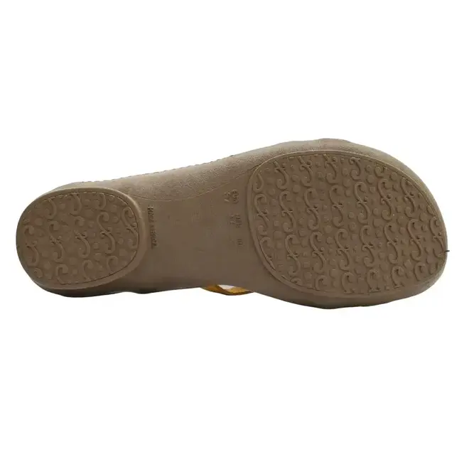 Sandália Flat Fivela New Face Flor Feminina Telha Mix