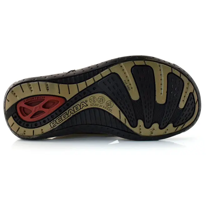 Chinelo Masculino de Couro Pegada Marrom 131663