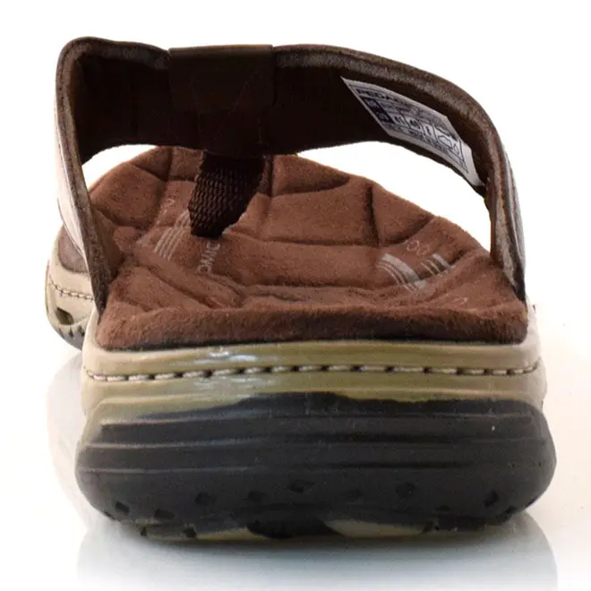 Chinelo Masculino de Couro Pegada Marrom 131663