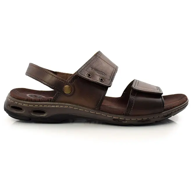 Papete Masculina de Couro Pegada - Tamanho Especial Marrom 530645 TM-ESP