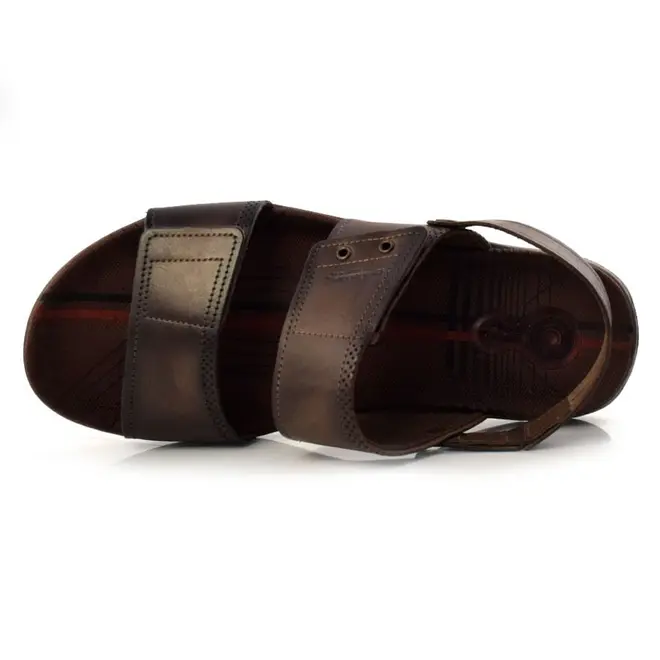 Papete Masculina de Couro Pegada - Tamanho Especial Marrom 530645 TM-ESP
