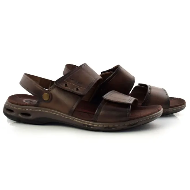 Papete Masculina de Couro Pegada - Tamanho Especial Marrom 530645 TM-ESP