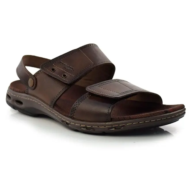 Papete Masculina de Couro Pegada - Tamanho Especial Marrom 530645 TM-ESP