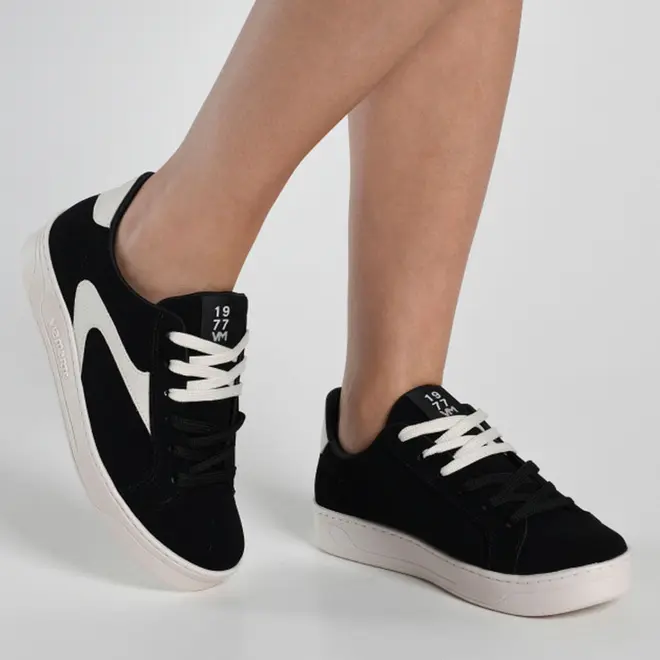 Tênis Casual Feminino Via Marte Preto 020-021-03