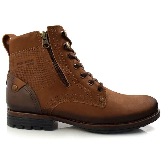 Coturno Masculino de Couro Pegada Marrom 180745