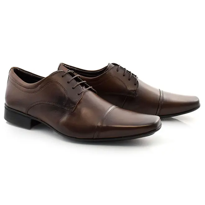 Sapato Social de Couro Jota Pe Air Vinitti Marrom 77600