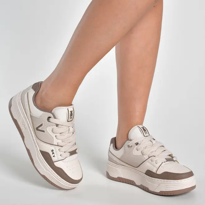 Tênis Casual Feminino Via Marte Bege 225-010-13