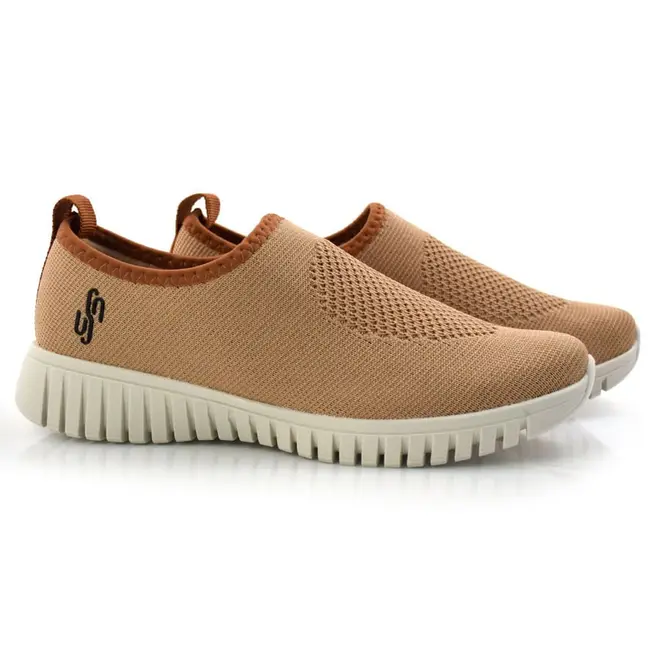 Tênis Feminino  Usaflex Marrom AE2208