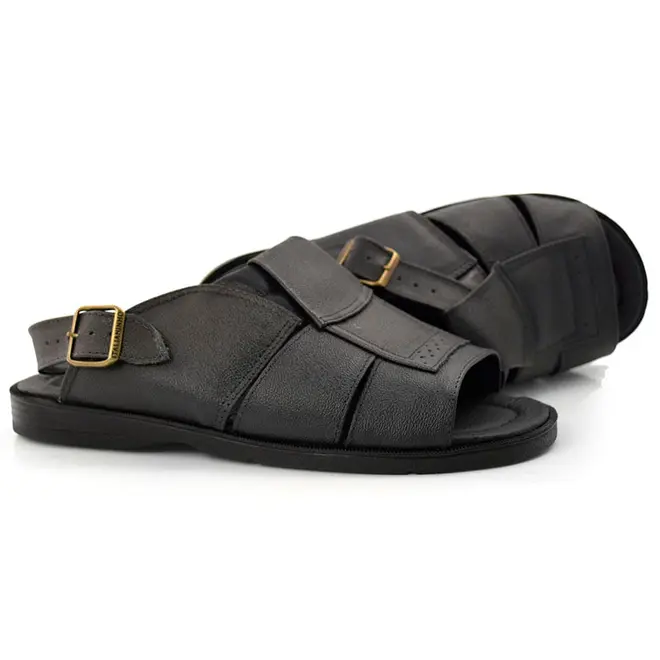 Chinelo de Couro Masculino Italianinho Preto 34302