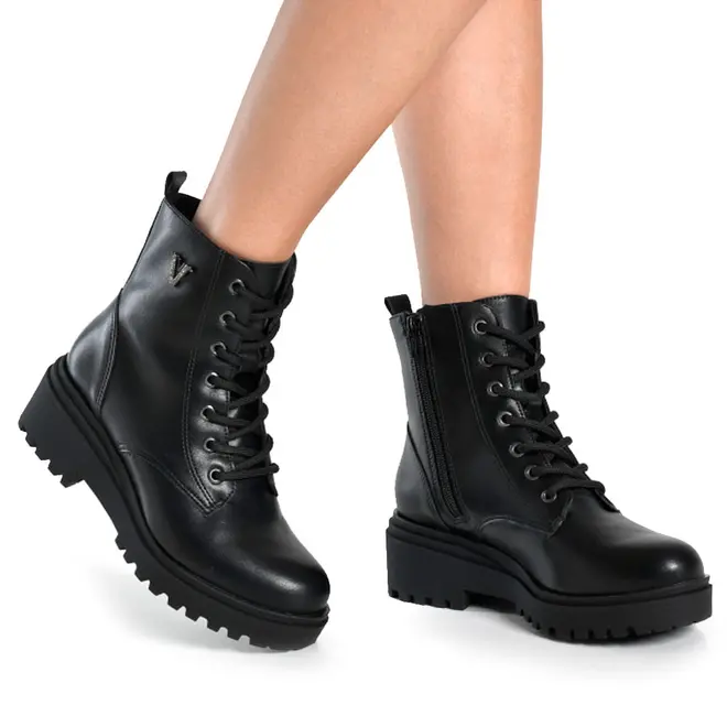 Coturno Feminino Via Marte Preto 009-011-01