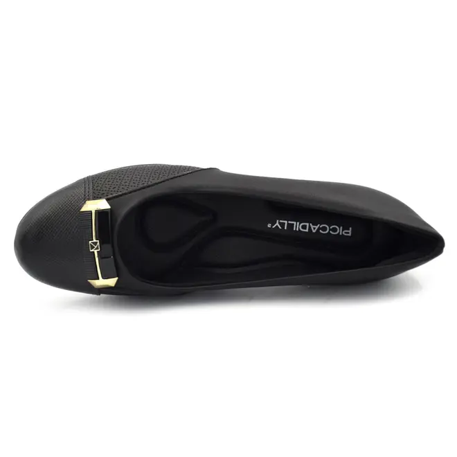 Scarpin de Salto Bloco Feminino Piccadilly Preto 110198