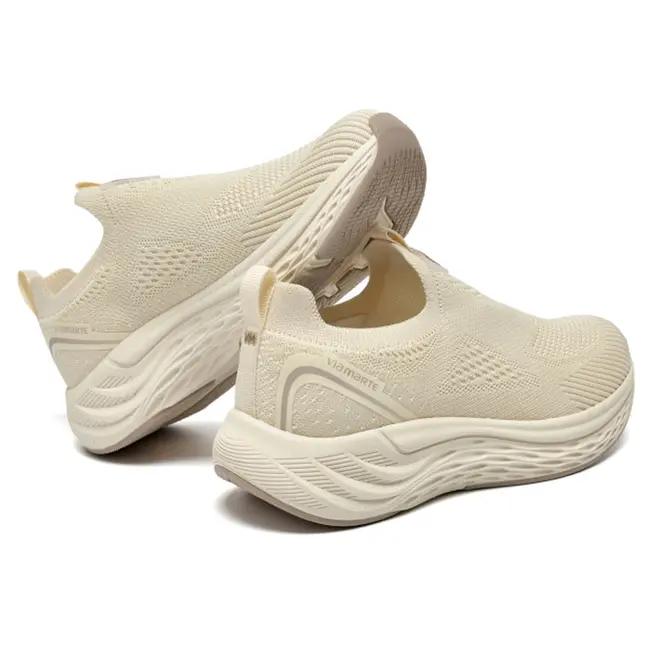 Tênis sem Cadarço Feminino Via Marte Creme 341-002-03