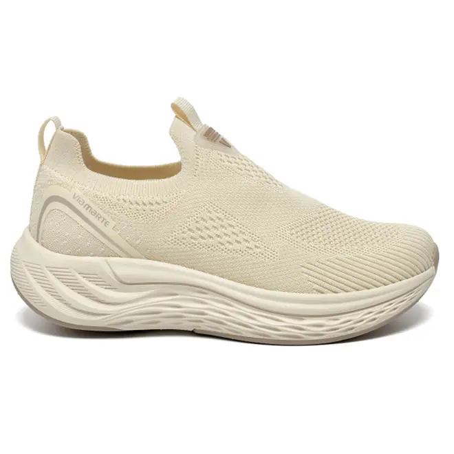 Tênis sem Cadarço Feminino Via Marte Creme 341-002-03