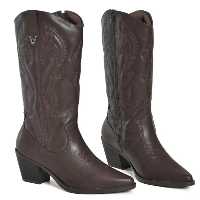 Bota Texana Feminina Via Marte Marrom 257-009-01