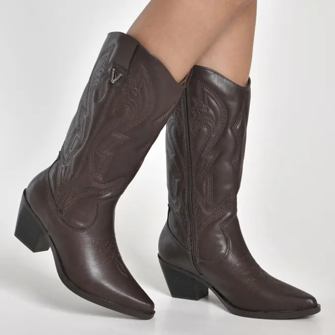 Bota Texana Feminina Via Marte Marrom 257-009-01
