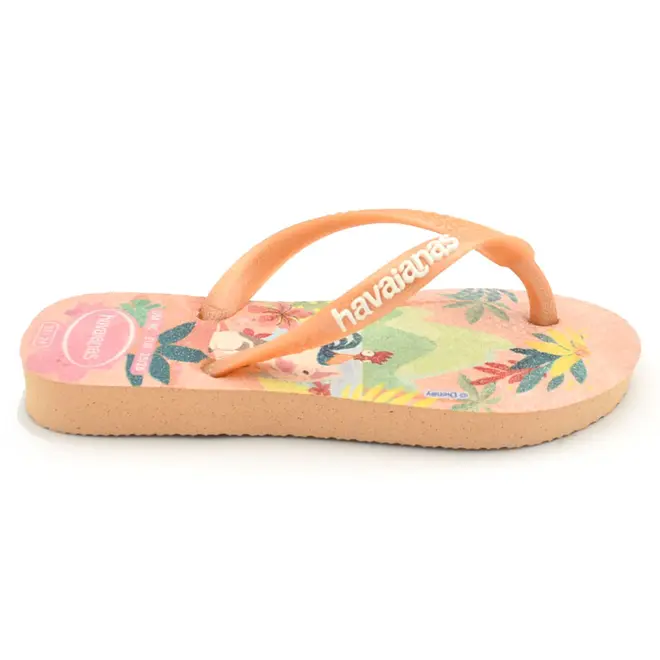 Chinelo Havaianas Kids Slim Princesas Laranja 4123328