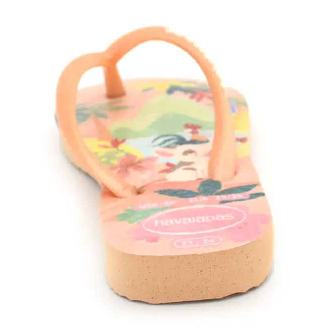 Chinelo Havaianas Kids Slim Princesas Laranja 4123328