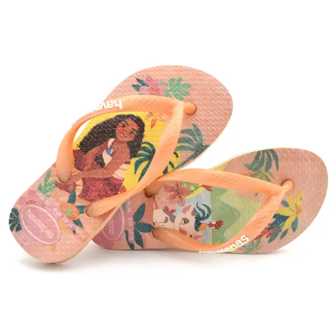 Chinelo Havaianas Kids Slim Princesas Laranja 4123328