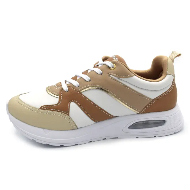 Tênis Casual Feminino Comfortflex Bege 2648303