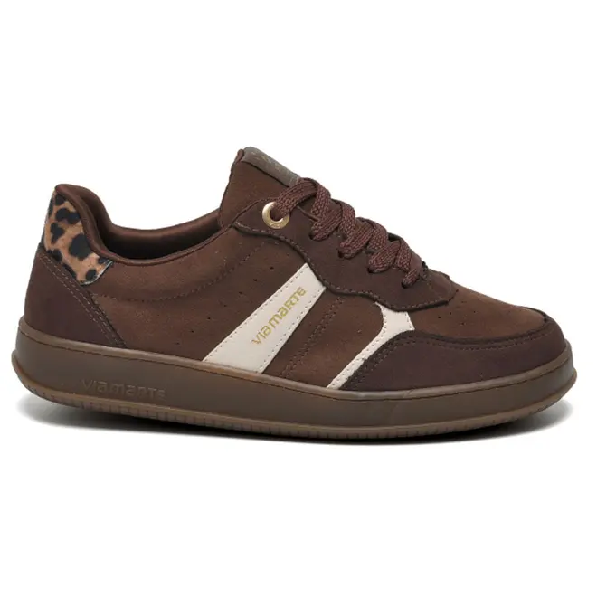 Tênis Casual Feminino Via Marte Marrom 362-008-02