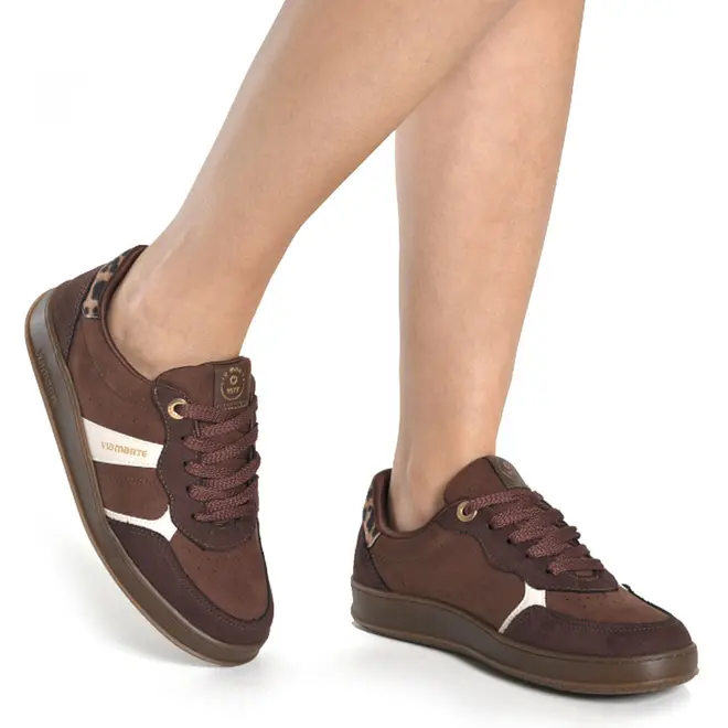 Tênis Casual Feminino Via Marte Marrom 362-008-02