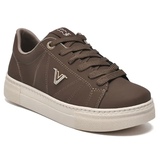 Tênis Casual Feminino Via Marte Marrom 138-021-04