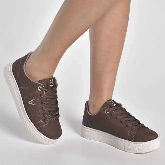 Tênis Casual Feminino Via Marte Marrom 138-021-04