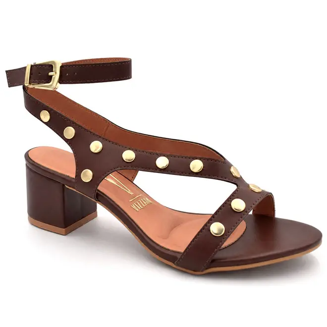 Sandália de Salto Bloco Feminina Vizzano Marrom 6291.1720.7286