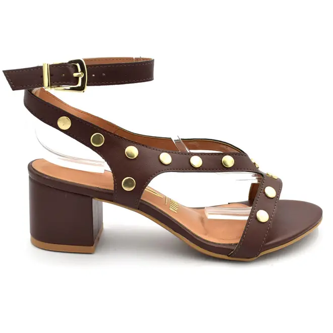 Sandália de Salto Bloco Feminina Vizzano Marrom 6291.1720.7286