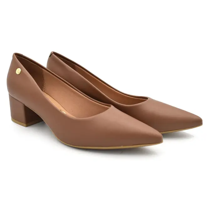Scarpin de Salto Bloco Vizzano Caramelo 1220315-7286