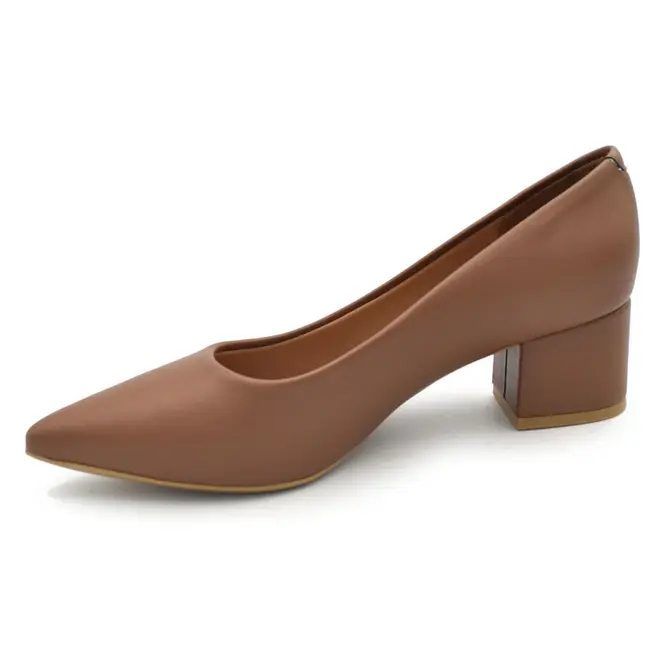 Scarpin de Salto Bloco Vizzano Caramelo 1220315-7286