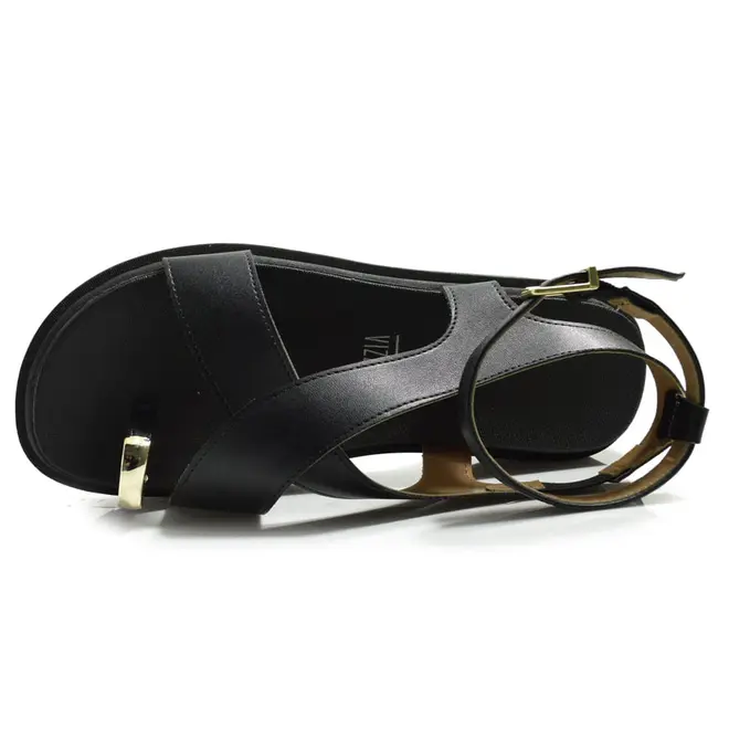 Sandália Flat Feminina Vizzano Preto 6499.122.7286