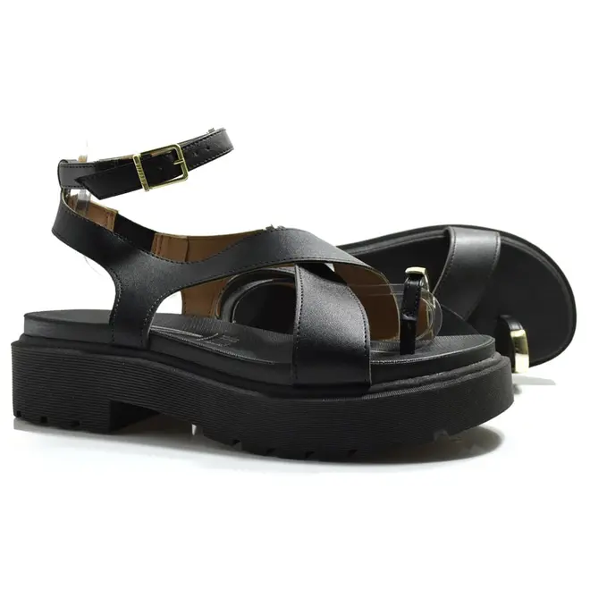 Sandália Flat Feminina Vizzano Preto 6499.122.7286