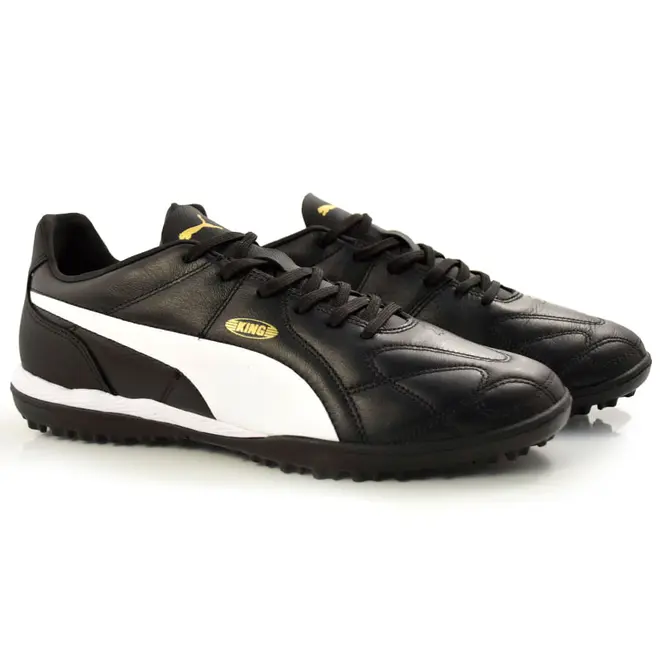 Chuteira Society de Couro Puma King Preto 106456
