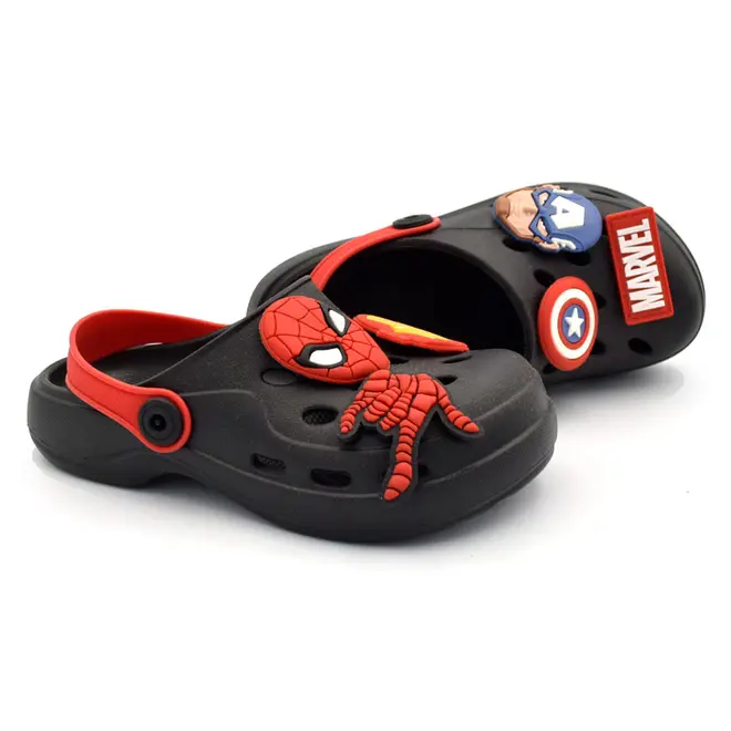 Babuche de Menino Grendene Marvel do 27 ao 34 Preto 23463