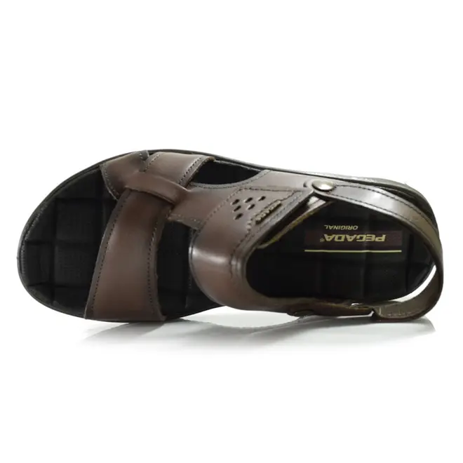 Sandália de Couro Masculina Pegada  Marrom 133234