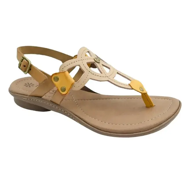 Sandália Flat New Face Feminina Rosa Off Mix
