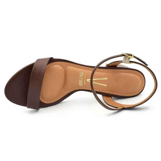 Sandália de Salto Bloco Feminina Vizzano Caramelo 6291.900.8389