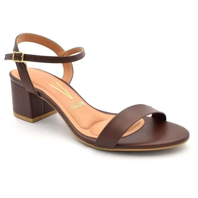 Sandália de Salto Bloco Feminina Vizzano Caramelo 6291.900.8389