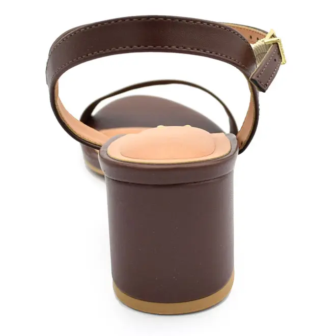 Sandália de Salto Bloco Feminina Vizzano Caramelo 6291.900.8389