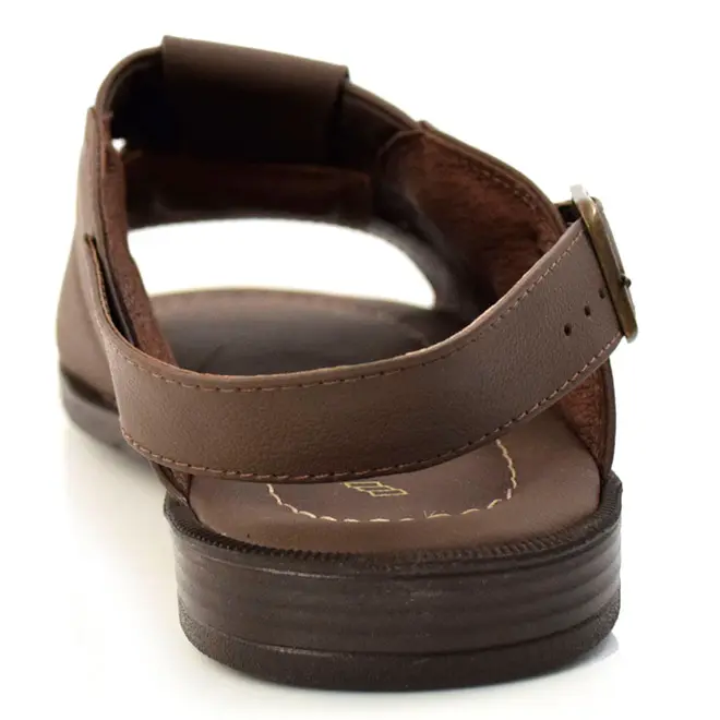 Chinelo de Couro Masculino Italianinho Marrom 34302