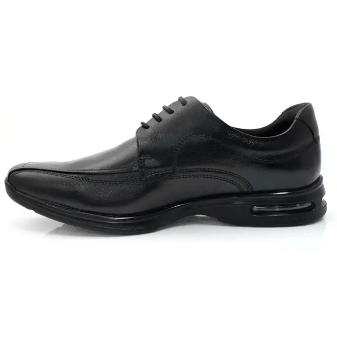 Sapato Social de Couro Democrata Air Sport Preto 448026