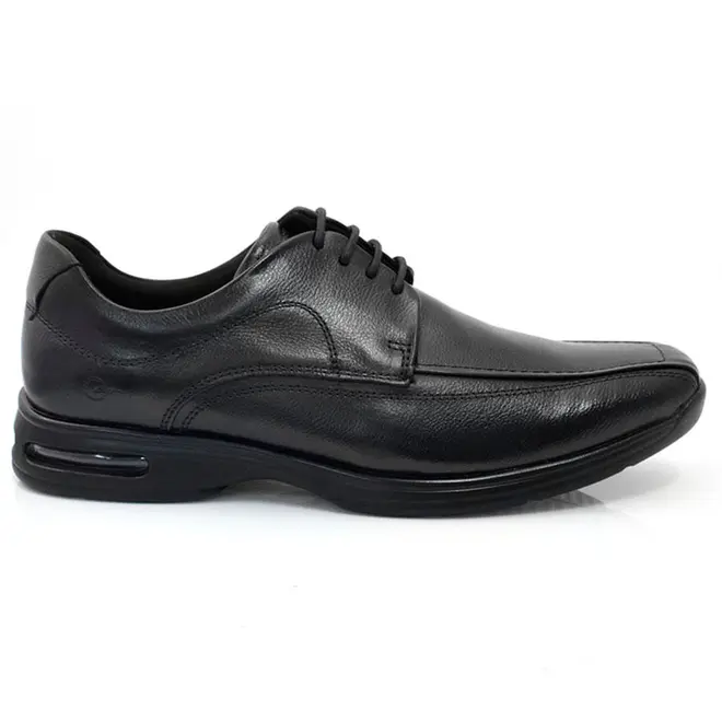 Sapato Social de Couro Democrata Air Sport Preto 448026