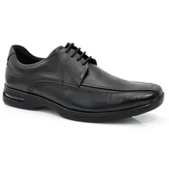 Sapato Social de Couro Democrata Air Sport Preto 448026