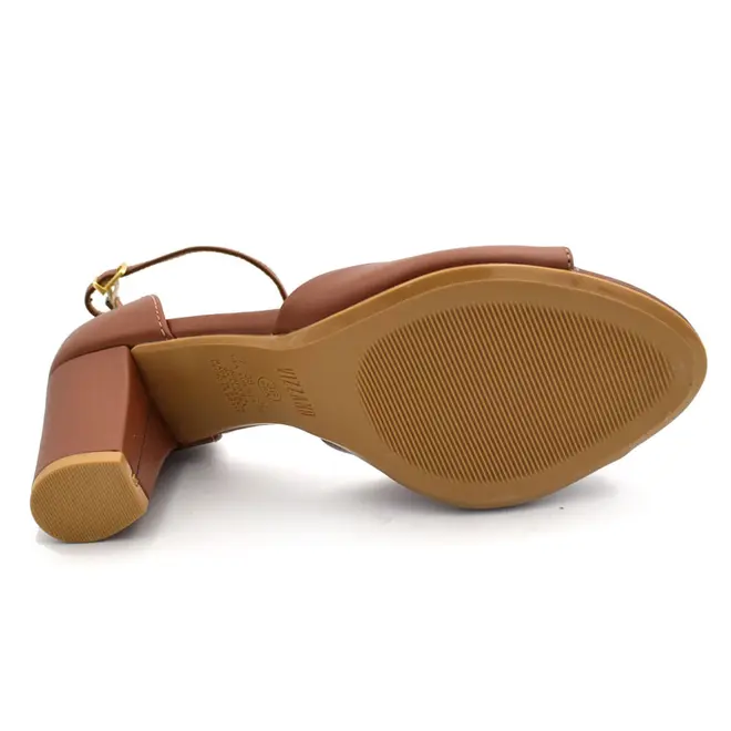 Sandália de Salto Bloco Vizzano Caramelo 6262406-7286