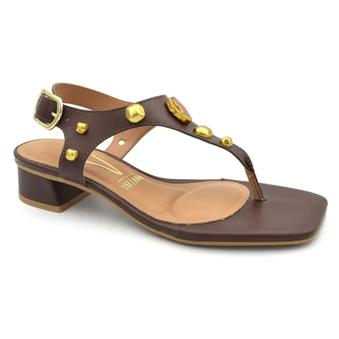 Sandália de Salto Bloco Feminina Vizzano Marrom 6454.142.7286